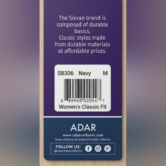 Scrubs For Women Navy Medical Surgical Nurse Top Classic Fit With Pockets Medium - Picture 8 of 8